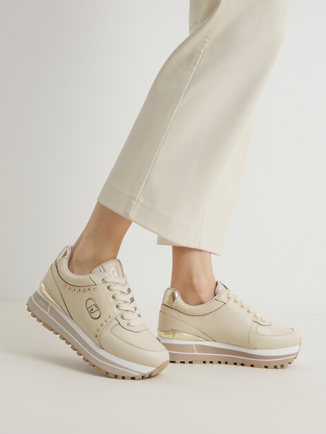 Женские кроссовки LIU∙JO LIUJO MAXI WONDER 87, Артикул BA5019, светло-бежевый | 4303479. Ракурс 2