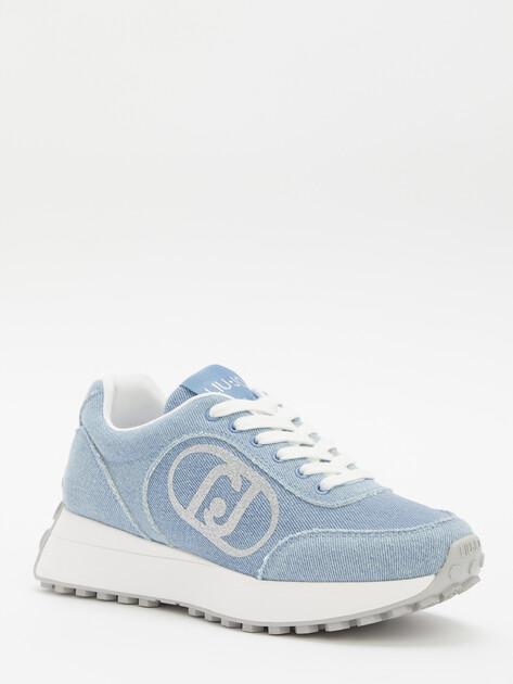 Женские кроссовки из денима LIU∙JO LOLO 18, Артикул BA5003, серо-голубой | 4303561. Ракурс 3