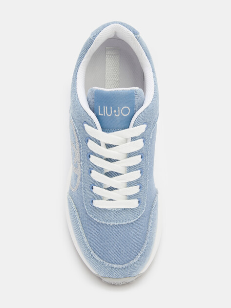 Женские кроссовки из денима LIU∙JO LOLO 18, Артикул BA5003, серо-голубой | 4303561. Ракурс 5