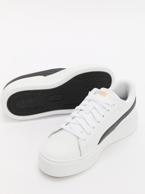 Женские кеды PUMA Smash Platform v3, Артикул 390758, белый | 4304236. Ракурс 6