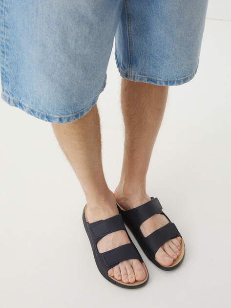 Мужские шлепанцы ECCO COZMO M, Артикул 500904, темно-синий | 4307988. Ракурс 2