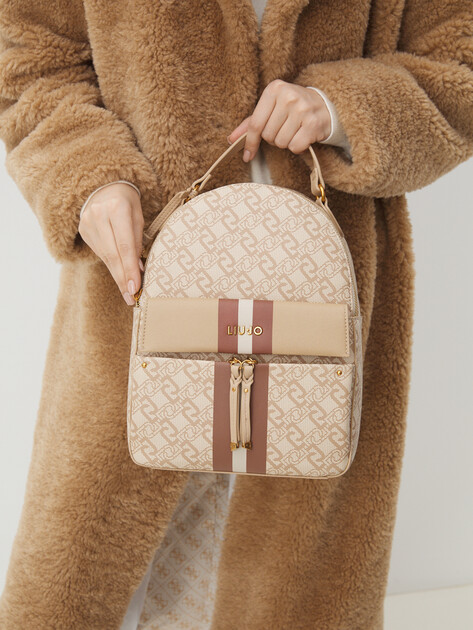 Женский рюкзак LIU∙JO, Артикул AXX031, молочно-бежевый | 4309104. Ракурс 2