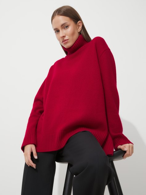 Женский свитер MAISON DAVID, Артикул 2024-015, рубиновый | 4309208. Ракурс 5