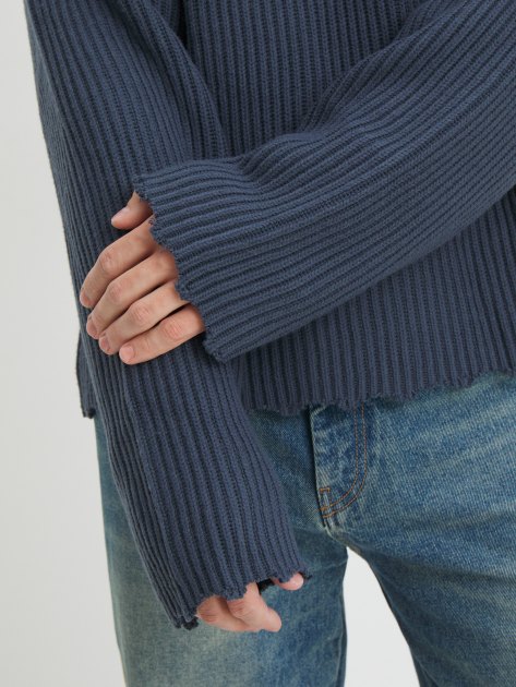 Мужской свитер MAISON DAVID, Артикул 2024-004, серо-синий | 4309645. Ракурс 3