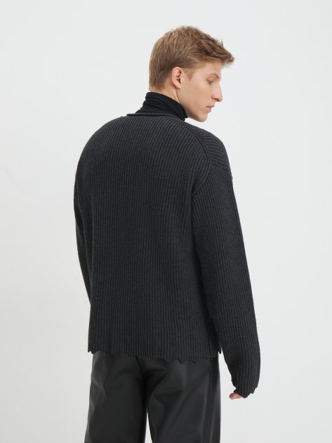 Мужской свитер MAISON DAVID, Артикул 2024-004, антрацитово-серый | 4309652. Ракурс 3