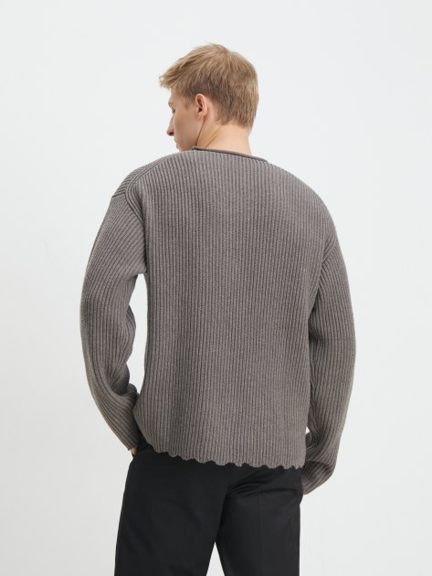 Мужской свитер MAISON DAVID, Артикул 2024-004, коричнево-серый | 4309659. Ракурс 4