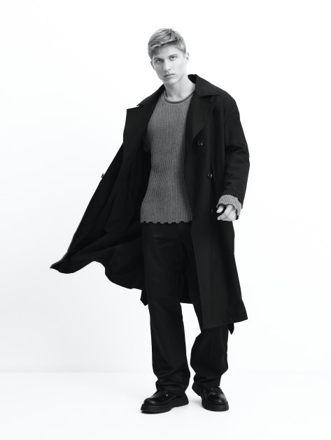 Мужской свитер MAISON DAVID, Артикул 2024-004, коричнево-серый | 4309659. Ракурс 5