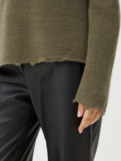 Женский свитер MAISON DAVID, Артикул 2024-014, коричневато-зеленый | 4309709. Ракурс 3