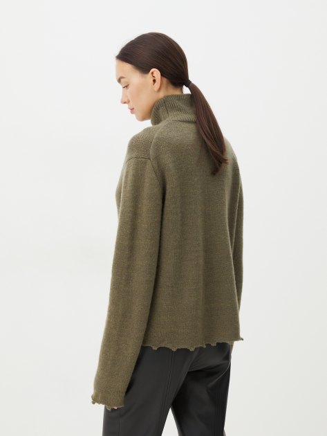 Женский свитер MAISON DAVID, Артикул 2024-014, коричневато-зеленый | 4309709. Ракурс 4