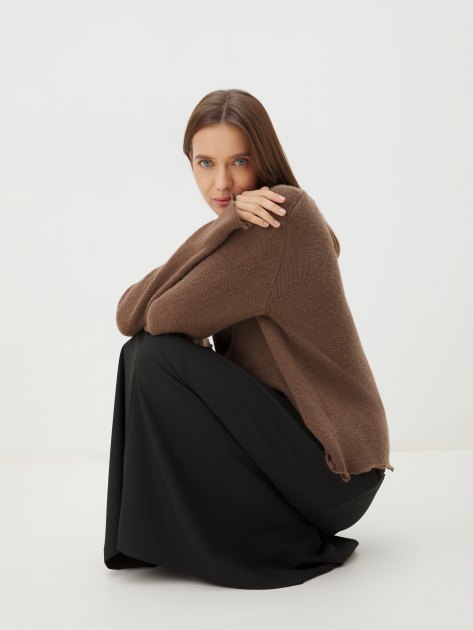 Женский свитер MAISON DAVID, Артикул 2024-014, коричневый | 4309723. Ракурс 5