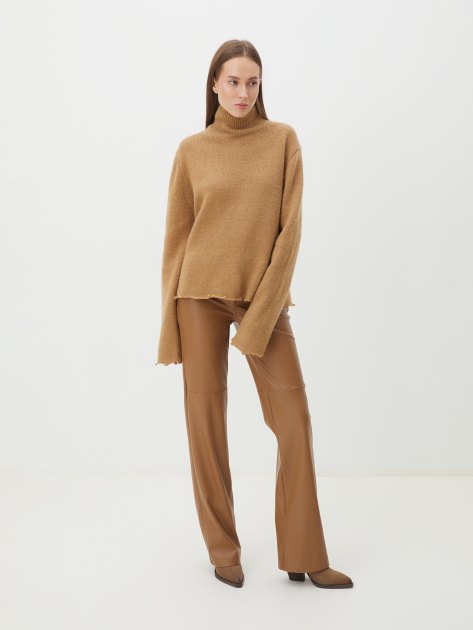 Женский свитер MAISON DAVID, Артикул 2024-014, бежево-коричневый | 4309730. Ракурс 2