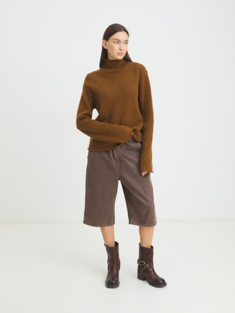 Женский свитер MAISON DAVID, Артикул 2024-014, оранжево-коричневый | 4309751. Ракурс 2