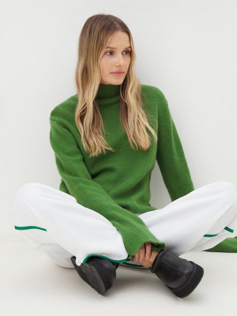 Женский свитер MAISON DAVID, Артикул 2024-014, зеленый | 4309765. Ракурс 5