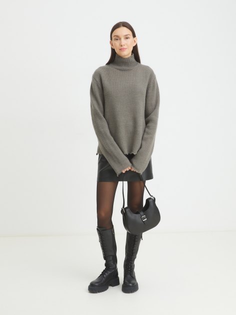 Женский свитер MAISON DAVID, Артикул 2024-014, зеленовато-серый | 4309793. Ракурс 2