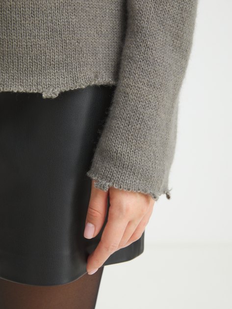 Женский свитер MAISON DAVID, Артикул 2024-014, зеленовато-серый | 4309793. Ракурс 3