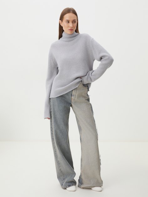 Женский свитер MAISON DAVID, Артикул 2024-014, светло-серый | 4309800. Ракурс 2