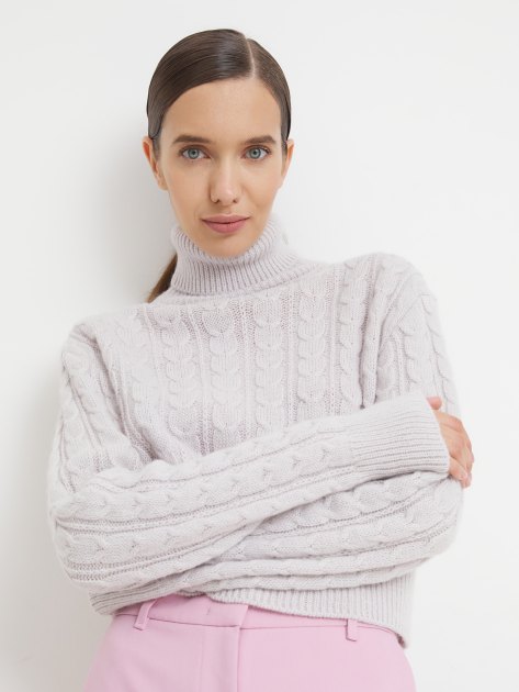 Женский свитер MAISON DAVID, Артикул 2024-006, бледно-серый | 4309864. Ракурс 5