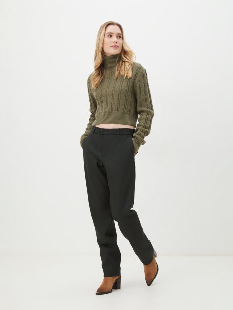 Женский свитер MAISON DAVID, Артикул 2024-006, коричневато-зеленый | 4309927. Ракурс 2