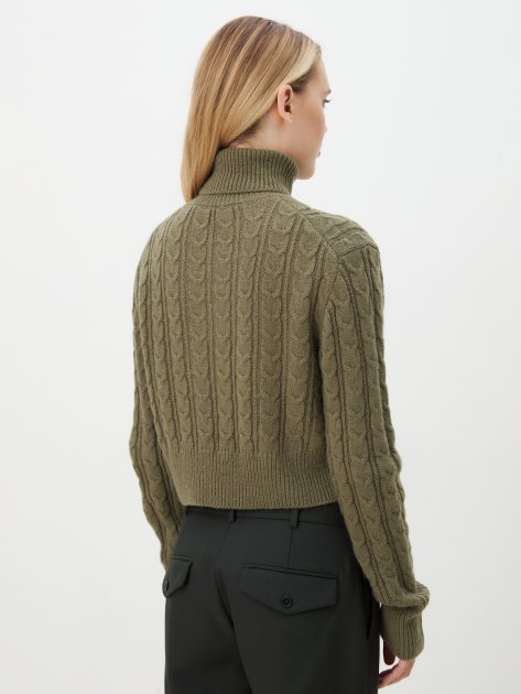 Женский свитер MAISON DAVID, Артикул 2024-006, коричневато-зеленый | 4309927. Ракурс 4