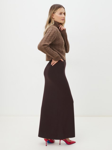 Женский свитер MAISON DAVID, Артикул 2024-006, коричневый | 4309934. Ракурс 2