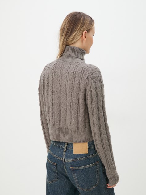 Женский свитер MAISON DAVID, Артикул 2024-006, зеленовато-серый | 4309941. Ракурс 4