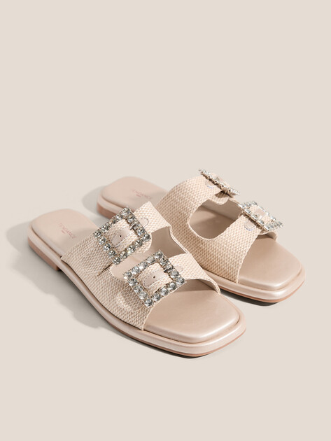 Женские шлепанцы TENDANCE, Артикул DL2530-2, молочно-бежевый | 4310874. Ракурс 3