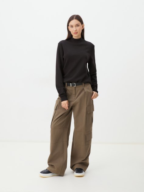 Женский лонгслив MAISON DAVID, Артикул MLW24-77W, черный | 4310989. Ракурс 2 Женский лонгслив MAISON DAVID, Артикул MLW24-77W, черный | 4310989. Ракурс 2