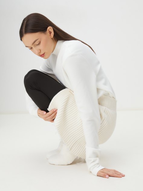 Женский лонгслив MAISON DAVID, Артикул MLW24-77W, белый | 4310996. Ракурс 5