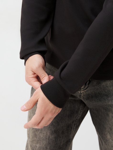 Мужской лонгслив MAISON DAVID, Артикул MLW24-77M, черный | 4311060. Ракурс 3