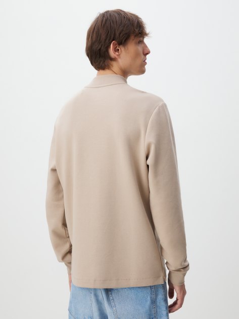 Мужской лонгслив MAISON DAVID, Артикул MLW24-77M, серовато-бежевый | 4311081. Ракурс 4