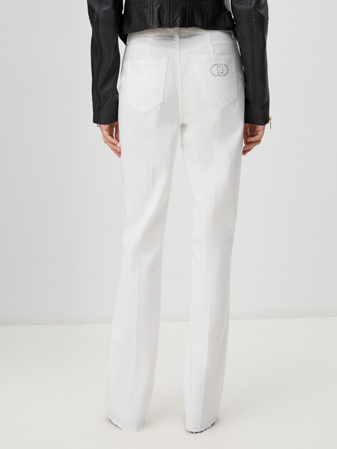 Женские прямые джинсы LIU∙JO, Артикул UA5082, белый | 4313099. Ракурс 4
