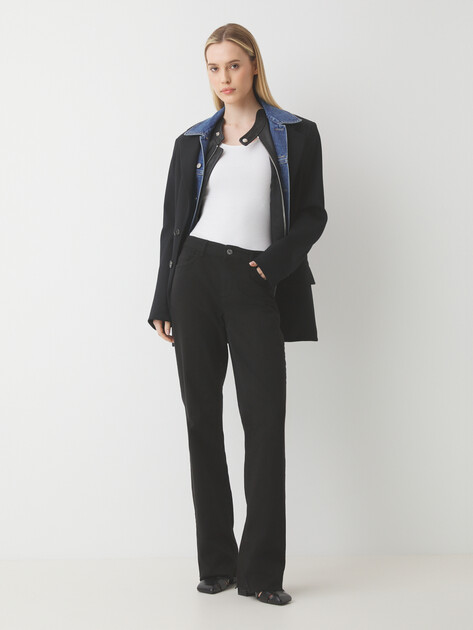 Женские прямые джинсы  LIU∙JO, Артикул UA5082, черный | 4313106. Ракурс 2