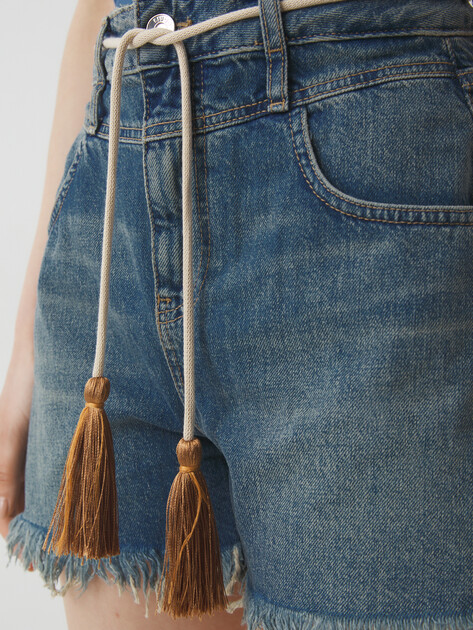 Женские шорты из денима LIU∙JO, Артикул UA5152, серо-синий | 4313193. Ракурс 3