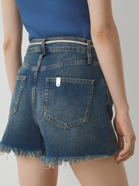 Женские шорты из денима LIU∙JO, Артикул UA5152, серо-синий | 4313193. Ракурс 4