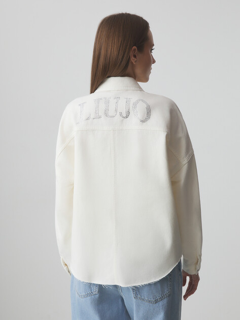 Женская джинсовая куртка LIU∙JO, Артикул UA5165, молочно-белый | 4313217. Ракурс 4