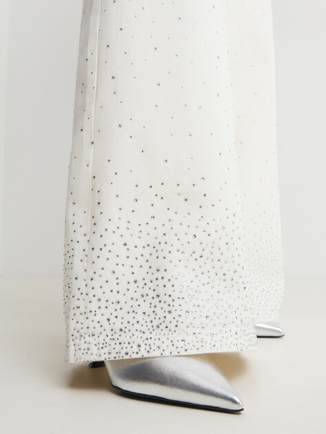 Женские джинсы клеш LIU∙JO PANT.FLARE H.W.STRASS, Артикул UA5168, белый | 4313224. Ракурс 3