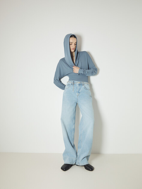 Женские прямые джинсы  LIU∙JO PANT.STRAIGHT COLOR, Артикул UA5186, голубой | 4313245. Ракурс 5