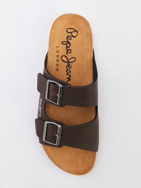 Мужские шлепанцы PEPE JEANS BIO M DOUBLE KANSAS, Артикул PMS90108, темно-коричневый | 4315352. Ракурс 5