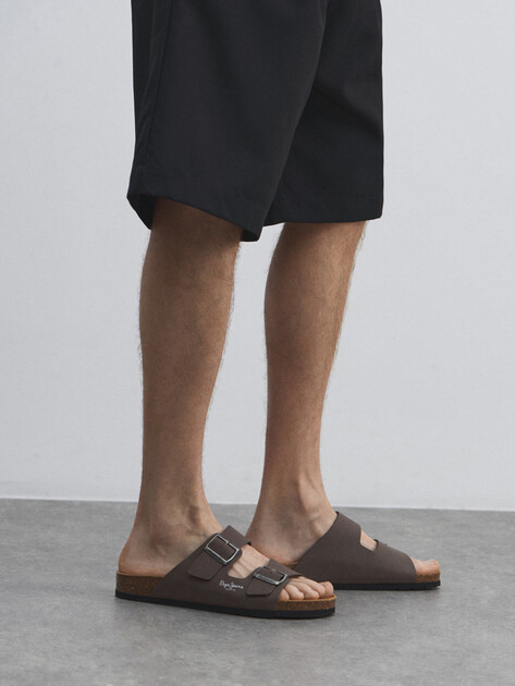 Мужские шлепанцы PEPE JEANS BIO M DOUBLE CHICAGO, Артикул PMS90110, коричневый | 4315385. Ракурс 6
