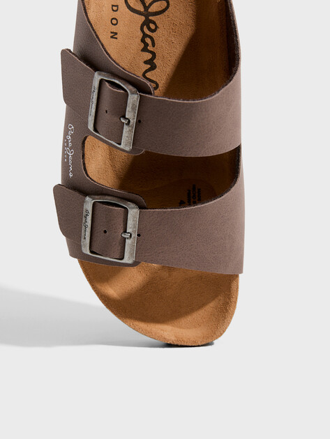 Мужские шлепанцы PEPE JEANS BIO M DOUBLE CHICAGO, Артикул PMS90110, коричневый | 4315385. Ракурс 3