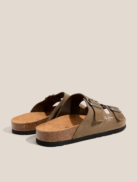 Мужские шлепанцы PEPE JEANS BIO SUEDE M, Артикул PMS90112, хаки | 4315394. Ракурс 5