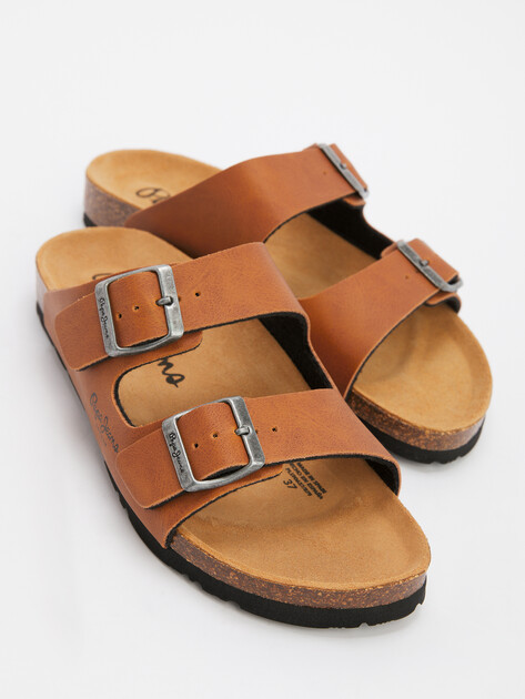 Женские шлепанцы PEPE JEANS OBAN CLASSIC 1 W, Артикул PLS90637, светло-коричневый | 4315608. Ракурс 6
