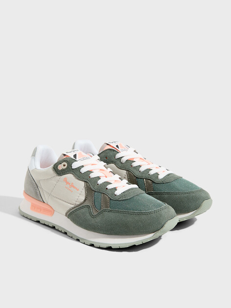 Женские кроссовки PEPE JEANS BRIT CAMP W, Артикул PLS40038, зеленый | 4315864. Ракурс 2