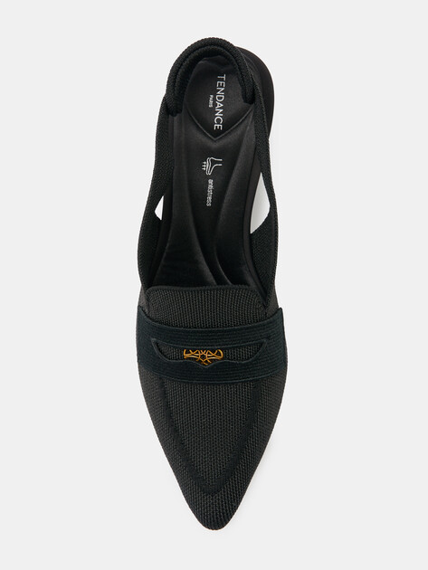 Женские туфли с открытой пяткой (слингбэк) TENDANCE, Артикул AF24P19-1, черный | 4316056. Ракурс 5