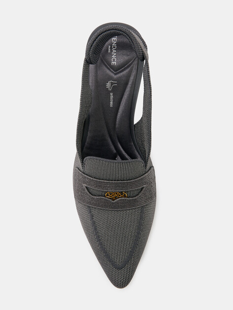 Женские туфли с открытой пяткой (слингбэк) TENDANCE, Артикул AF24P19-1, антрацитовый | 4316085. Ракурс 5