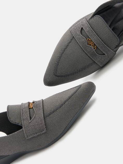 Женские туфли с открытой пяткой (слингбэк) TENDANCE, Артикул AF24P19-1, антрацитовый | 4316085. Ракурс 6