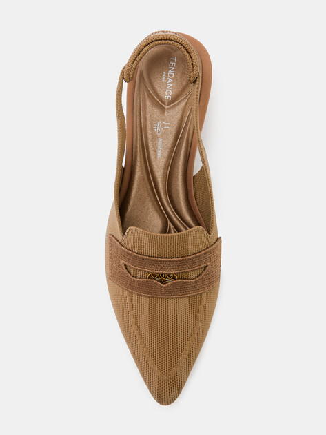 Женские туфли с открытой пяткой (слингбэк) TENDANCE, Артикул AF24P19-1, зеленовато-коричневый | 4316144. Ракурс 5