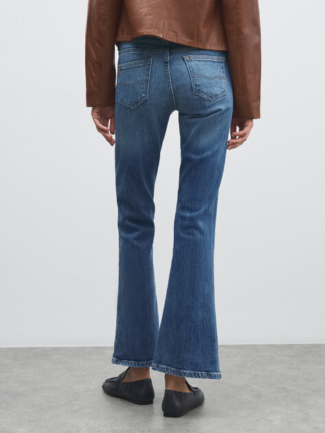 Женские джинсы клеш PEPE JEANS FLARE JEANS MW VENUS, Артикул PL204877IB5, синий | 4316531. Ракурс 4