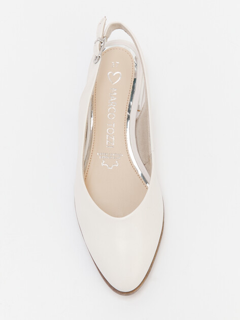 Женские туфли с открытой пяткой (слинг-бэк) MARCO TOZZI ZANNA, Артикул 2-2-29408-42, белый | 4326967. Ракурс 5