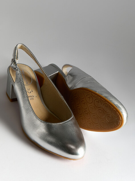 Женские туфли с открытой пяткой (слингбэк) TAMARIS COMFORT MEWE, Артикул 8-8-89500-44, серебряный | 4327430. Ракурс 6